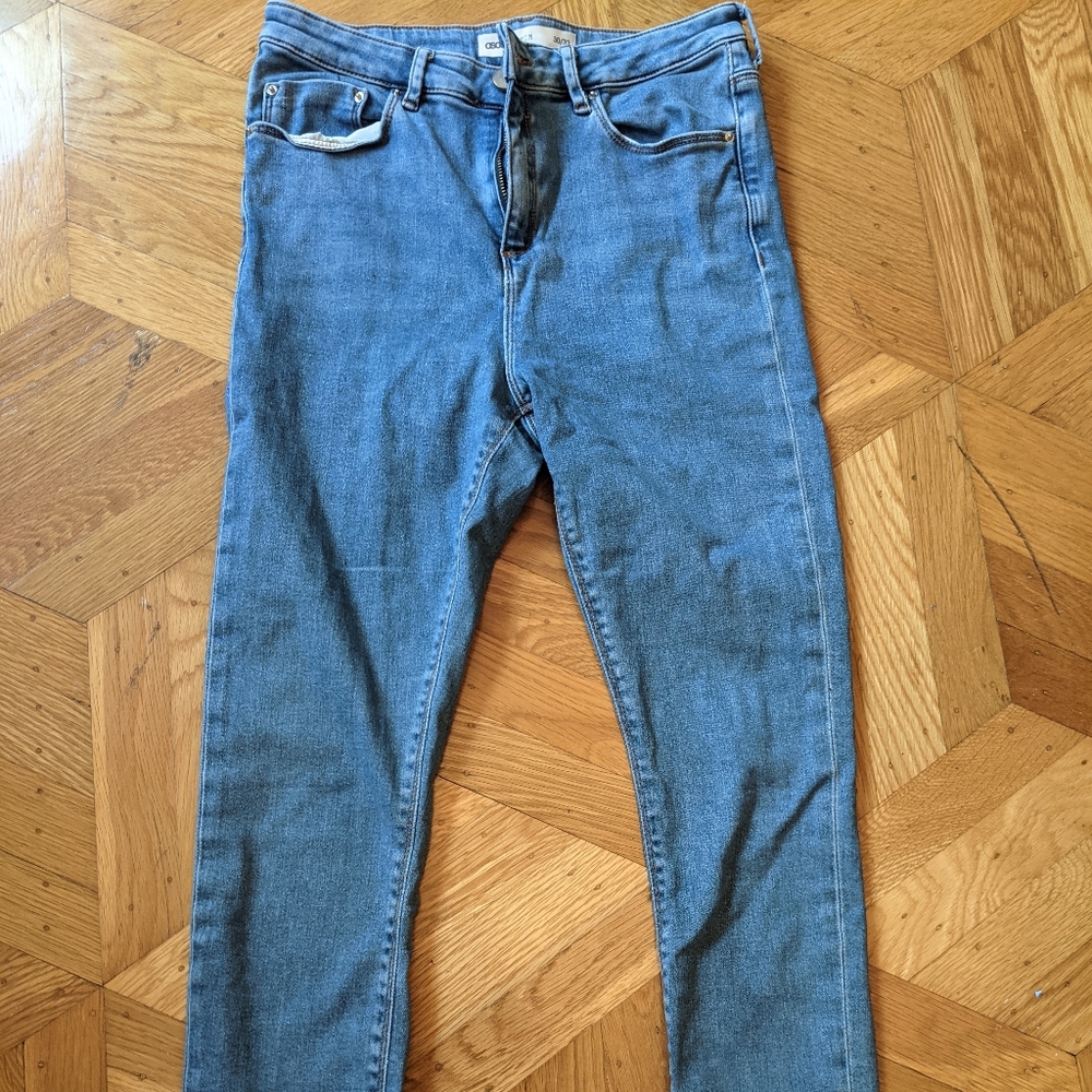 Stretch light blue jeans